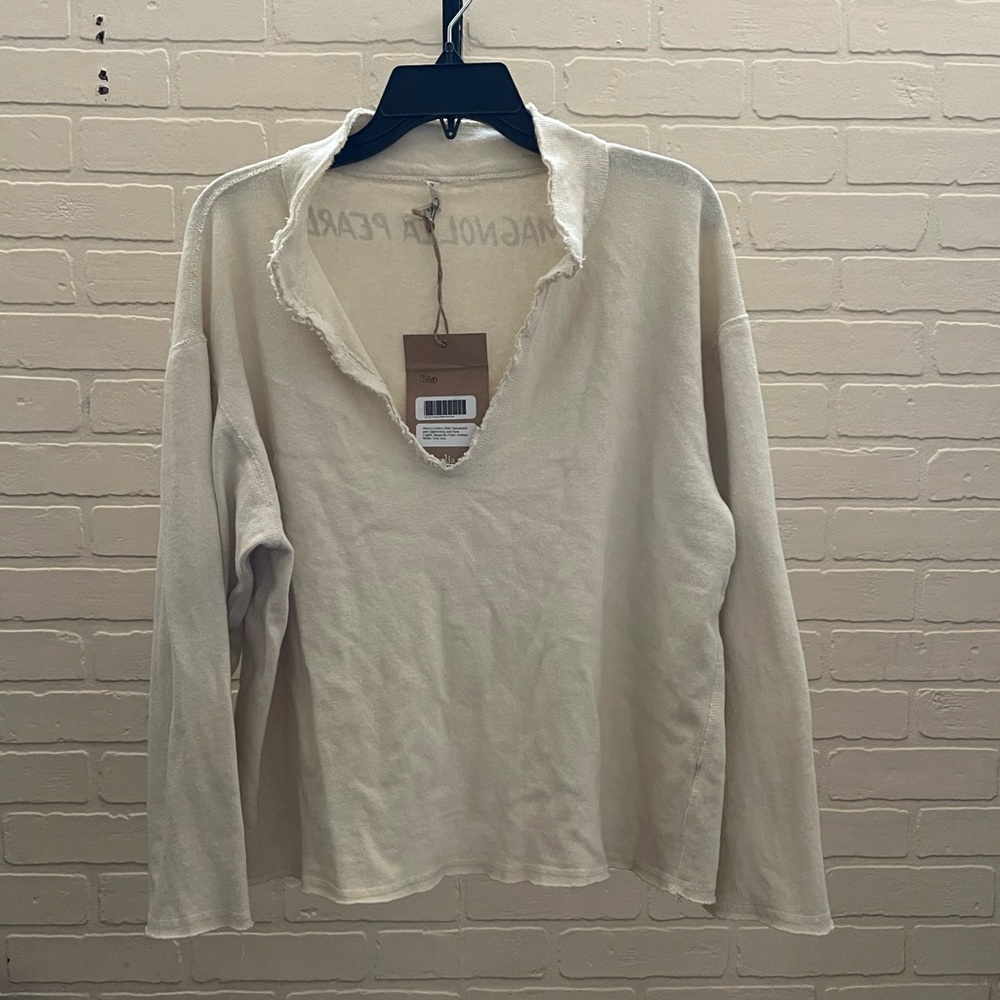 Magnolia Pearl Woven Cotten Shilo Sweatshirt One Size NWT